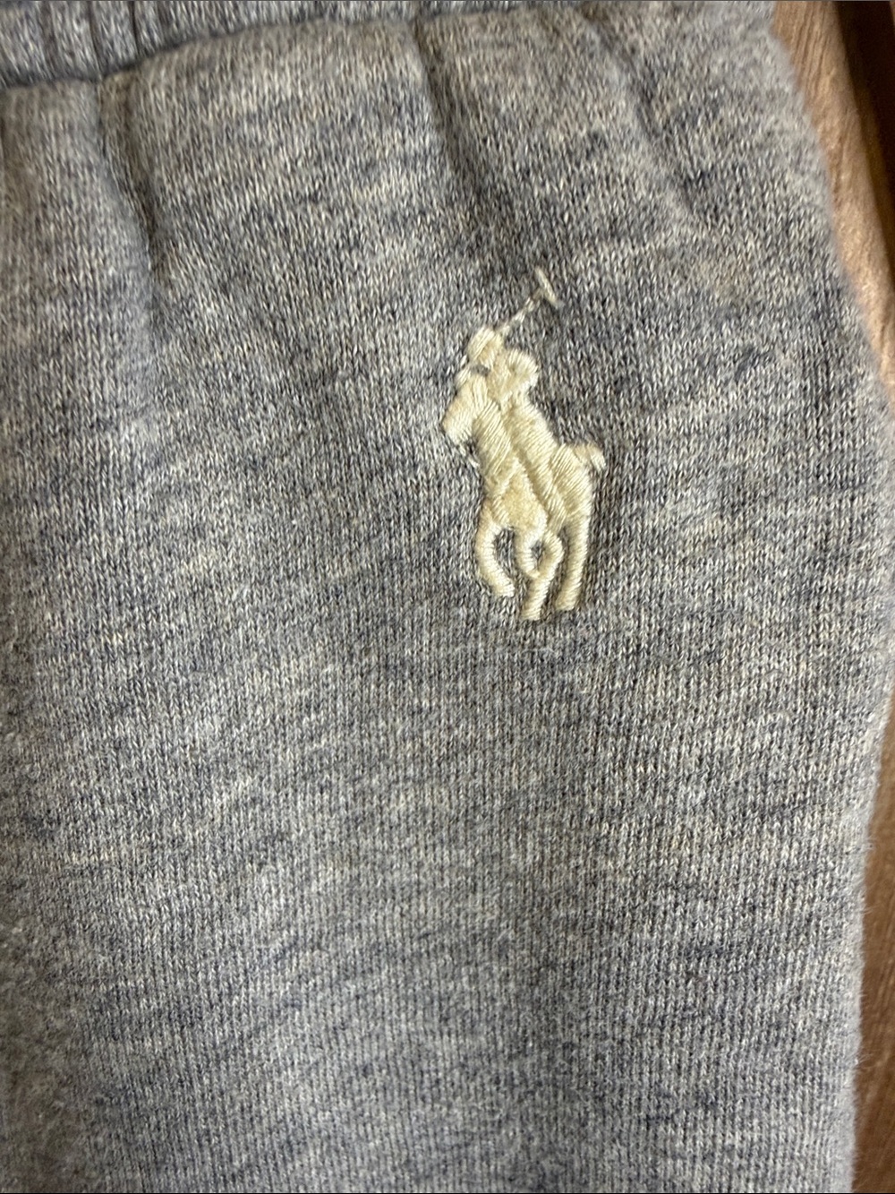 POLO RALPH LAUREN Grey Heather Joggers Sweatpants Embroidered Logo SIZE SMALL - Picture 4 of 10